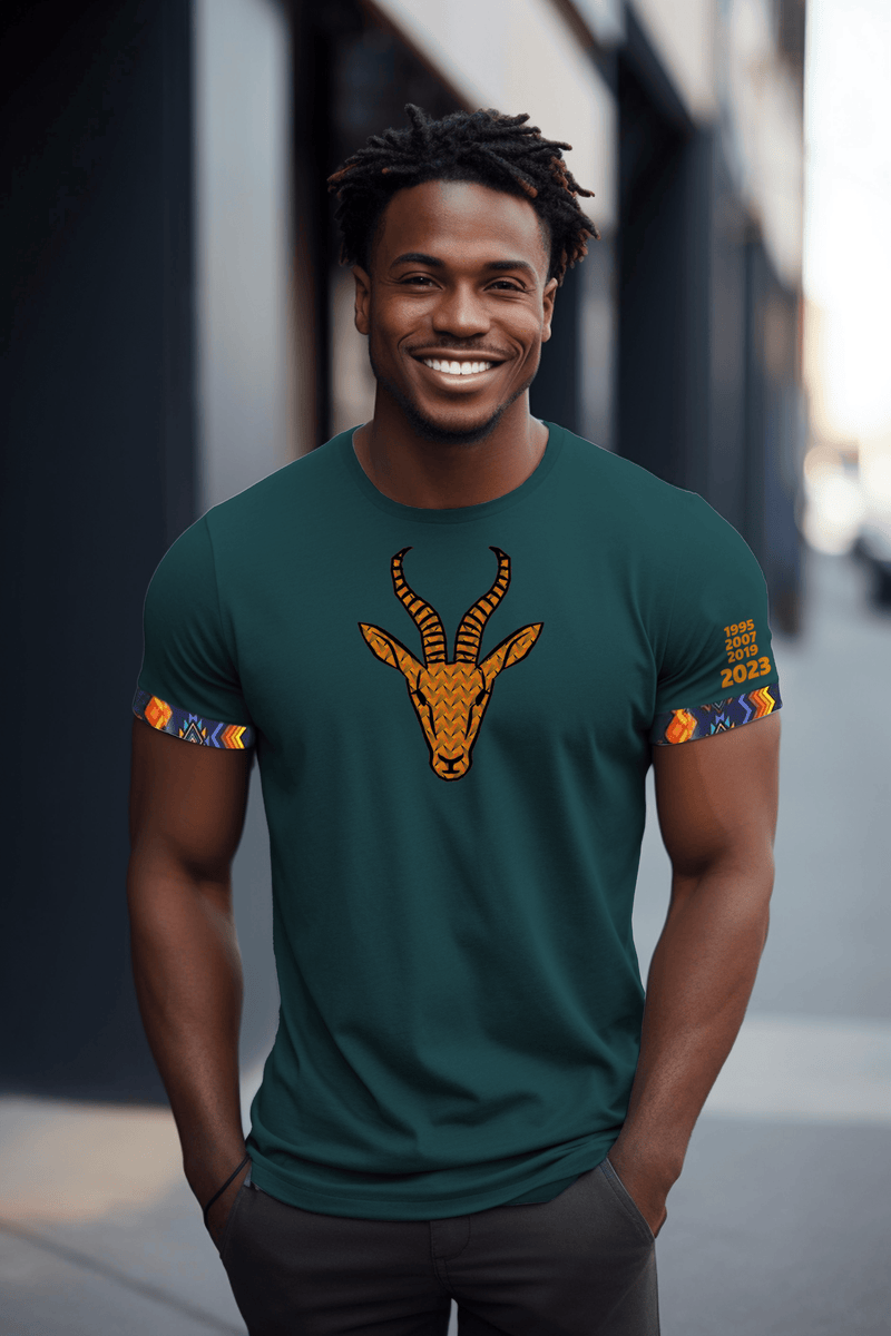 TheBok T Shirt - Green & Gold – Africa Made Only