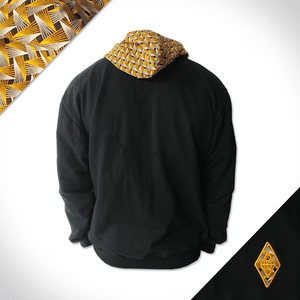Leopard-Weave-Zip-Up-Black-Hooded-Back-Africa-Made-Only