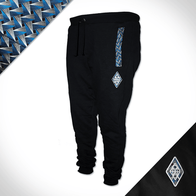 Africa Made Only Joggers Ocean Weave Joggers_Black Fleece & Shweshwe