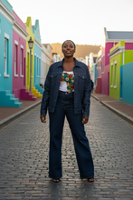 African Queen Denim Jacket Front Shot