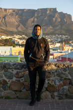 Peacock Weave Joggers_Black Fleece & Shweshwe