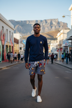 Retro Rooster Shorts with Royal Long Sleeve