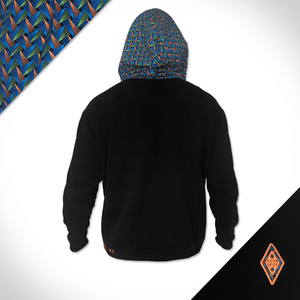 Black_Hoodie_Disco_weave_shweshwe_Print_africa_made_only_back