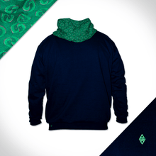 Fleece and green hoodie with shweshwe