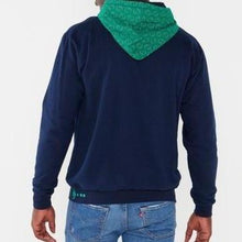 Blue and green hoodie with shweshwe