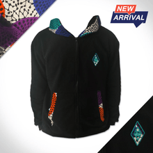 Orange-black-orb-zip-up-hoodie-front-africa-made-only