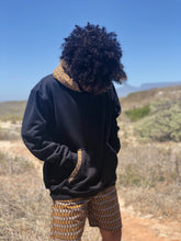 Africa_Made_Only_Gold_Shweshwe_Black_Hoodie_casual_shorts