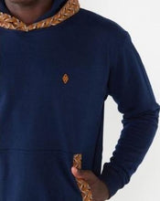 Hoodie with shweshwe gold and blue