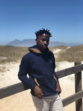 Africa_Made_Only_gold_Shweshwe_Navy_Hoodie