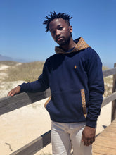 Africa_Made_Only_gold_Shweshwe_Navy_Hoodie