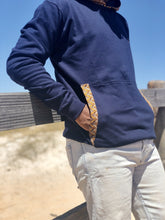 Africa_Made_Only_gold_Shweshwe_Navy_Hoodie