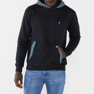 Black and Blue Shweshwe hoodie
