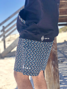 Africa_Made_Only_Blue_Shweshwe_Black_Hoodie_casual_shorts