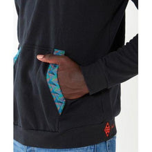 Black and turquoise shweshwe hoodie 