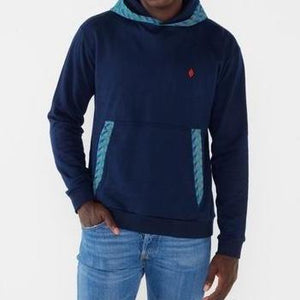 Africa_Made_Only_Green_Shweshwe_navy_Hoodie_