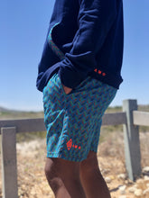 Africa_Made_Only_Green_Shweshwe_navy_Hoodie_casual_shorts