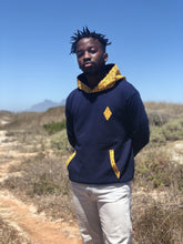 Africa_Made_Only_Yellow_Shweshwe_Navy_Hoodie