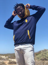 Africa_Made_Only_Yellow_Shweshwe_Navy_Hoodie