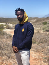 Africa_Made_Only_Yellow_Shweshwe_Navy_Hoodie