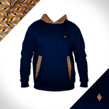 Blue and Gold Shweshwe Hoodie 