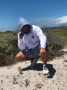    Ihlobo_Shorts__Zip_Up_hoodie_white_blue