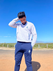 Africa Made Only Joggers Ocean Weave Joggers_Navy Fleece & Shweshwe