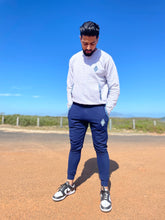 Africa Made Only Joggers Ocean Weave Joggers_Navy Fleece & Shweshwe