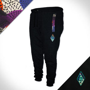 Africa Made Only Joggers Orange Orb Joggers_Black Fleece & Orb Print