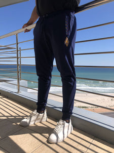 Africa Made Only Joggers Royal Weave Joggers_Navy Fleece & Shweshwe