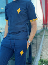 Africa Made Only Joggers Sun Weave Joggers_Navy Fleece & Shweshwe