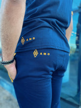 Africa Made Only Joggers Sun Weave Joggers_Navy Fleece & Shweshwe