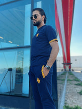 Africa Made Only Joggers Sun Weave Joggers_Navy Fleece & Shweshwe