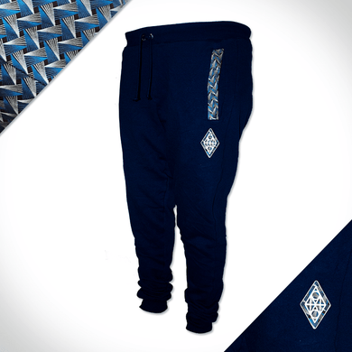 Africa Made Only Joggers XS Pre Order Ocean Weave Joggers_Navy Fleece & Shweshwe