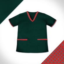 Medical Scrubs Green & Shweshwe