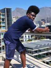 Blue Shweshwe Golf shorts 