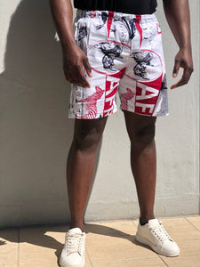 Africa Made Only Shorts Burgundy Big Five