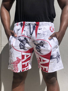 Africa Made Only Shorts Burgundy Big Five