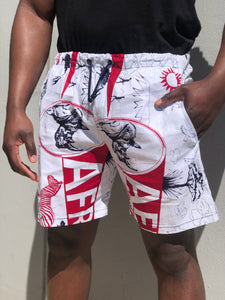 Africa Made Only Shorts Burgundy Big Five