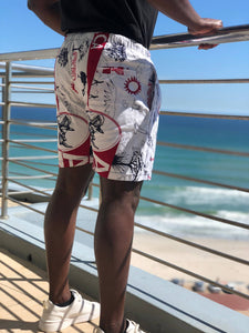 Africa Made Only Shorts Burgundy Big Five