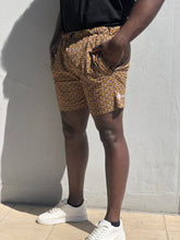 Leopard weave shweshwe shorts 
