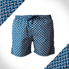 Africa Made Only Shorts Ocean Weave - Shweshwe Shorts