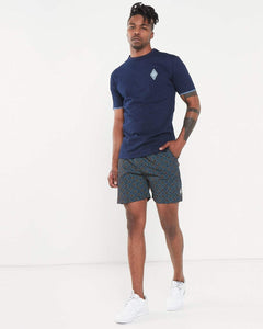 Blue grey shweshwe shorts africa made only