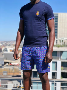  Shweshwe casual shorts t shirt peak cap