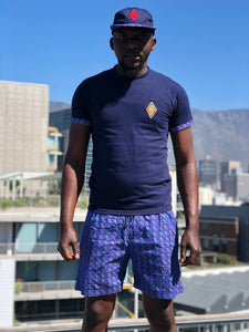  Shweshwe beach shorts t shirt peak cap
