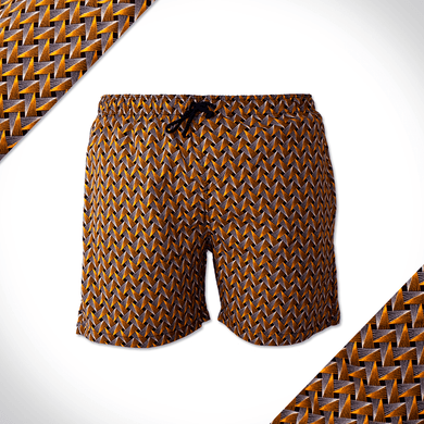 Leopard weave casual shweshwe shorts