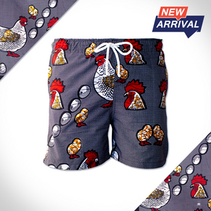 Retro Rooster shorts - Blue