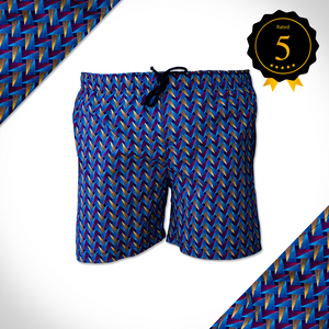  royal blue purple Shweshwe shorts 