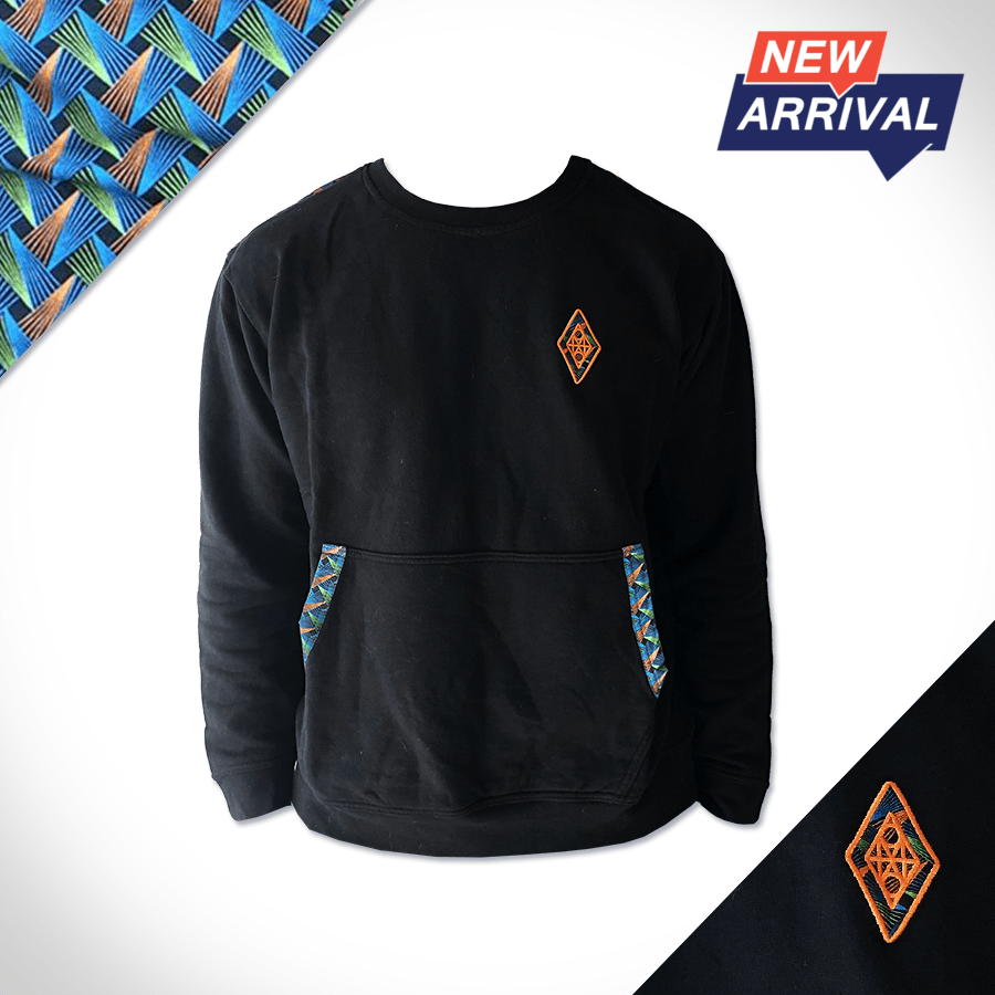Disco-Weave-Crew-Sweater-Black-Africa-Made-Only-f