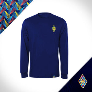 Africa Made Only T - Shirts Royal Long Sleeve T Shirt - Navy