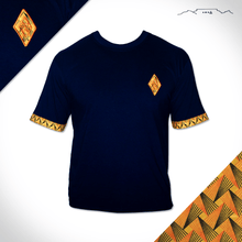  T Shirt Sun navy shweshwe
